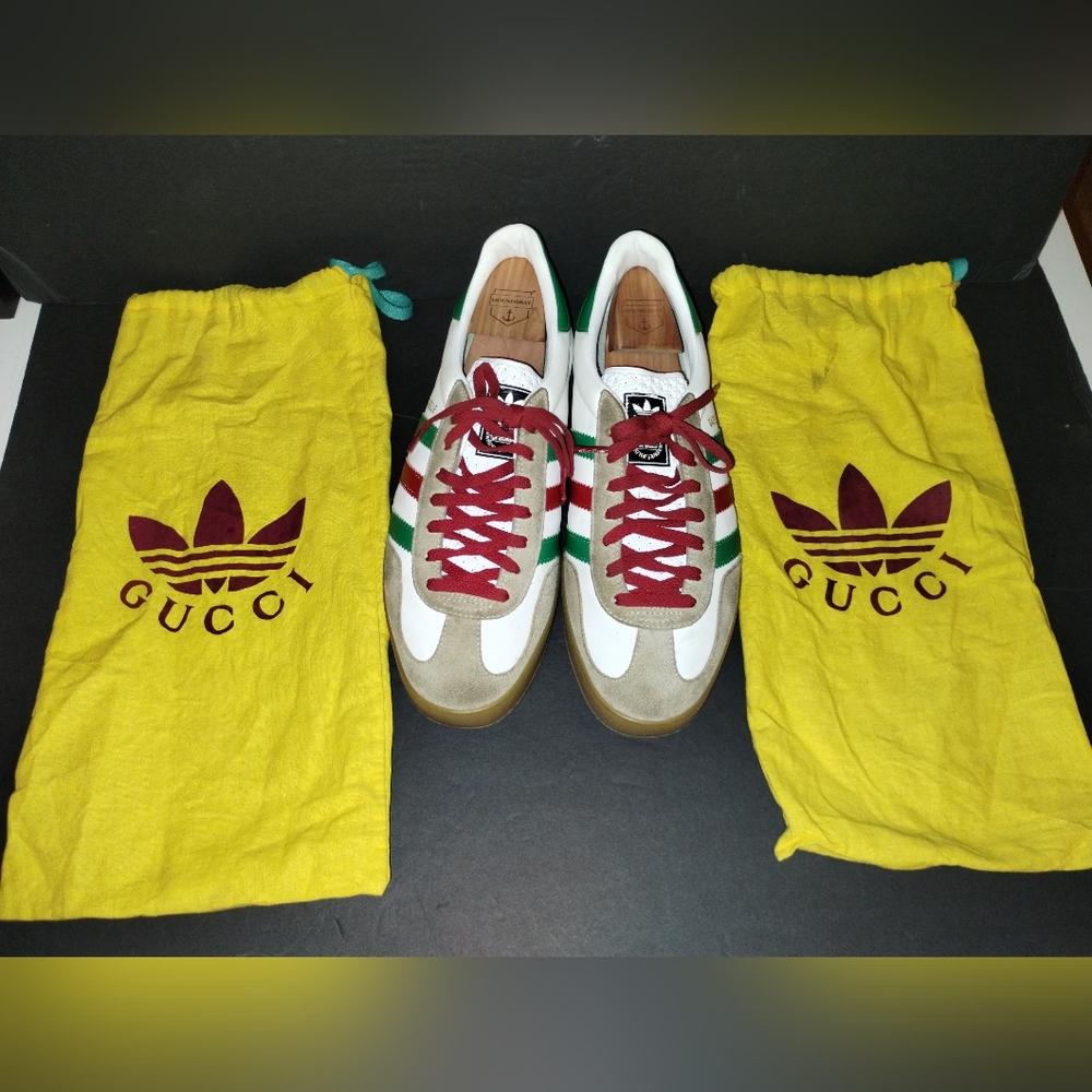 Gucci Adidas x Gucci Gazelle White Class G2U Size 12. - Picture 7 of 10